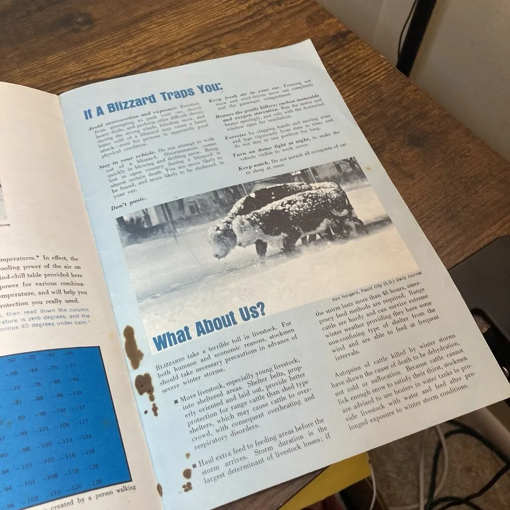 Winter Storm Safety Rules Vtg 1975 NOAA USDOC‎ NOAA NWS Book Booklet